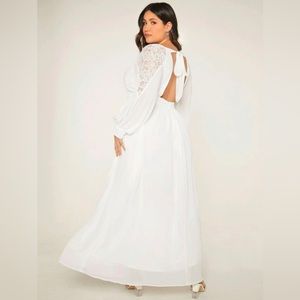 Plus lace backless wedding dress Size 4XL(20)